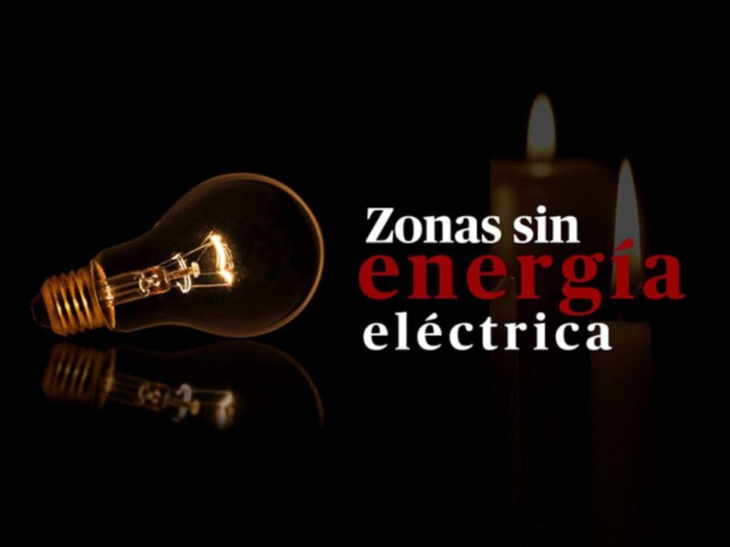 Cortes de energía programados para hoy